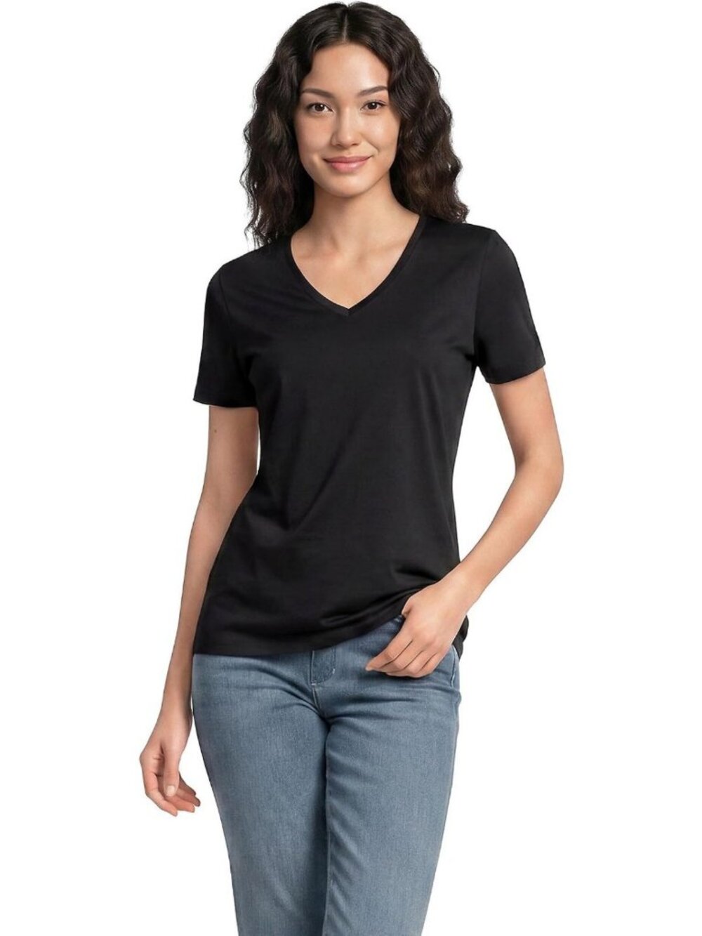 Soft Supima Cotton Women's V-Neck T-Shirt - Casual, Comfortable, Stylish Top
